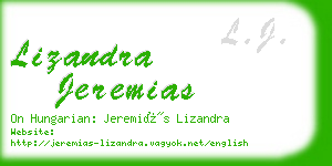 lizandra jeremias business card